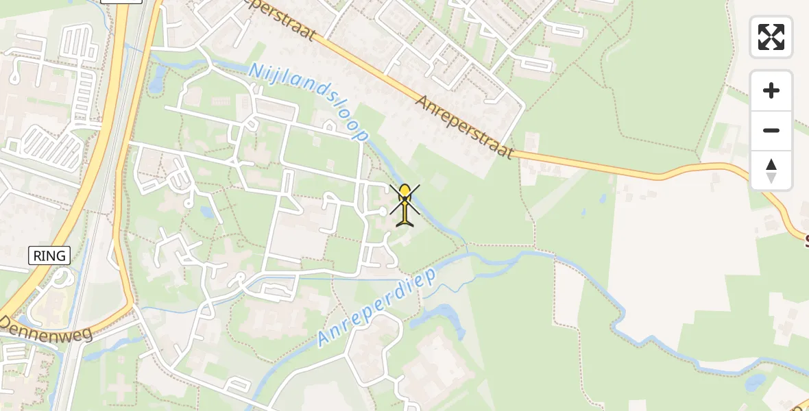 Routekaart van de vlucht: Lifeliner 4 naar Assen