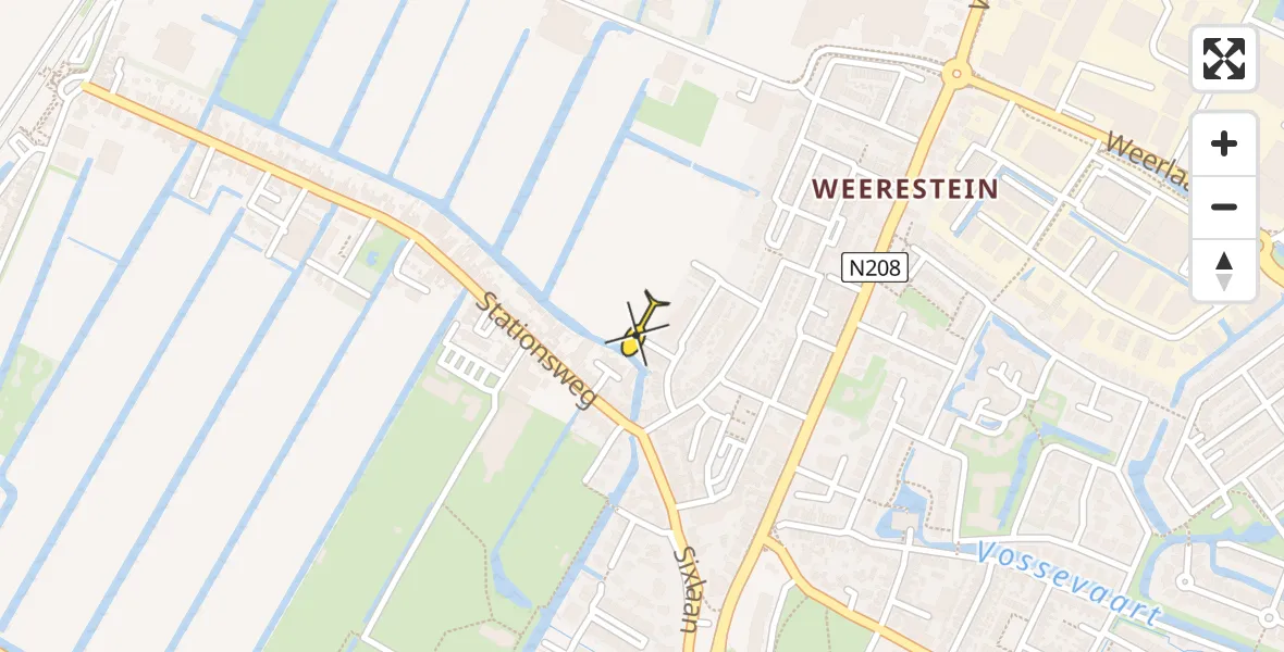 Routekaart van de vlucht: Lifeliner 1 naar Hillegom