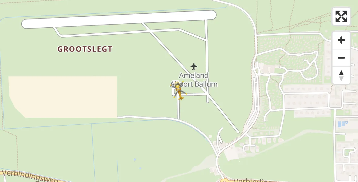 Vluchtroute Ambulancehelikopter Ameland Airport Ballum - Ameland Airport Ballum, 07 juli 2025, 15:42