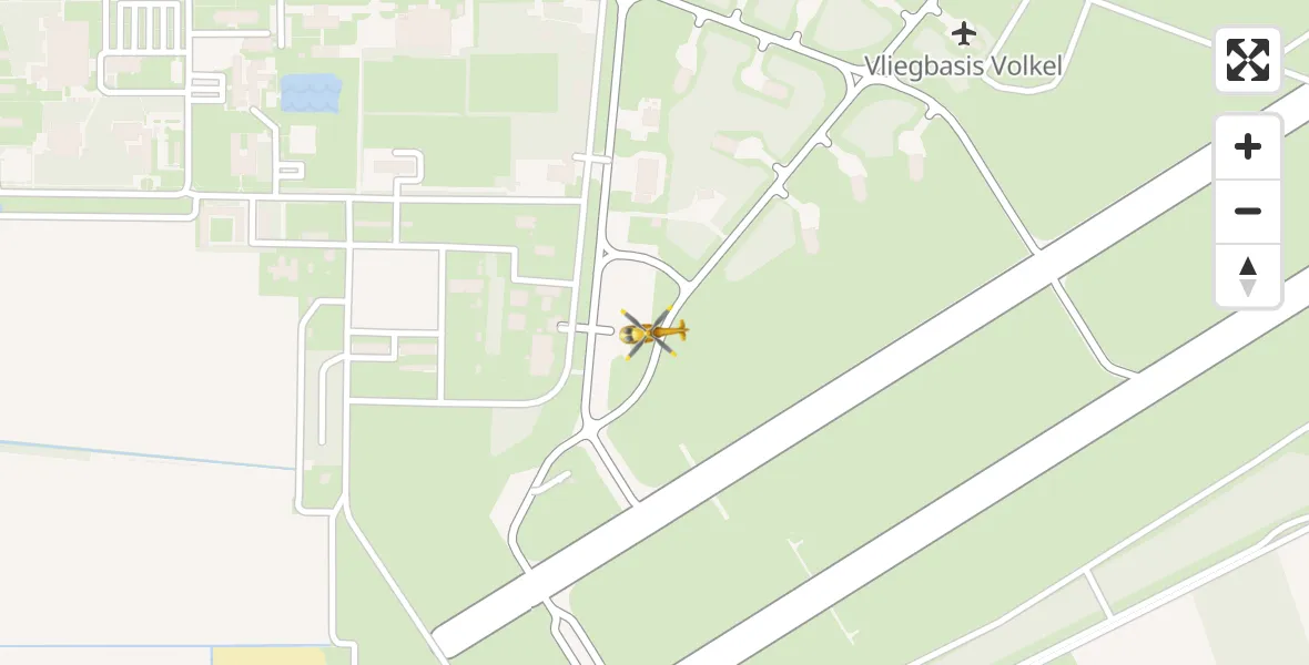 Vluchtroute Traumahelikopter Vliegbasis Volkel - Vliegbasis Volkel, 07 juli 2025, 23:13
