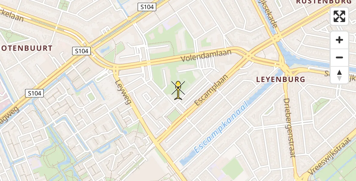 Routekaart van de vlucht: Lifeliner 2 naar Den Haag