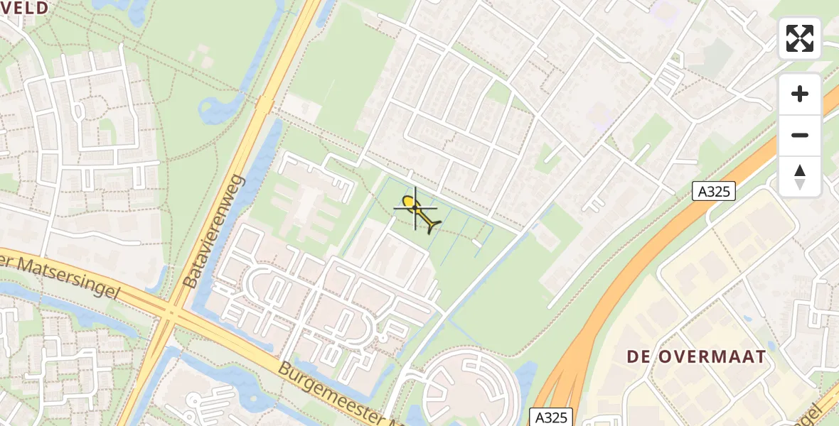 Routekaart van de vlucht: Lifeliner 3 naar Arnhem