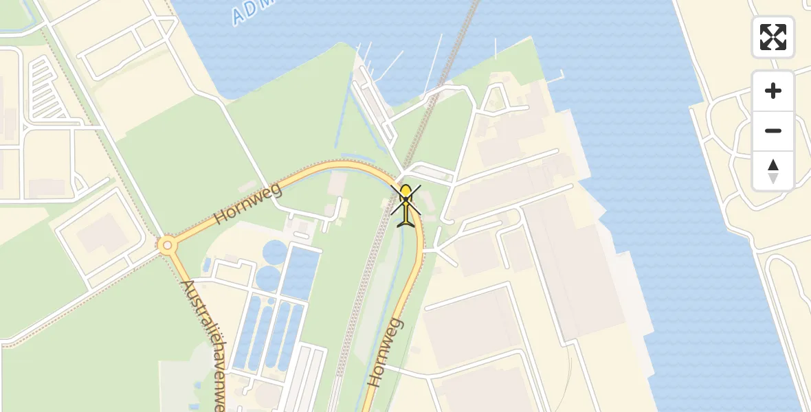 Routekaart van de vlucht: Lifeliner 1 naar Amsterdam Heliport