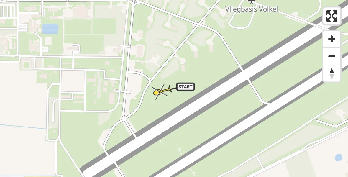 Routekaart van de vlucht: Lifeliner 3 naar Vliegbasis Volkel, Zeelandsedijk