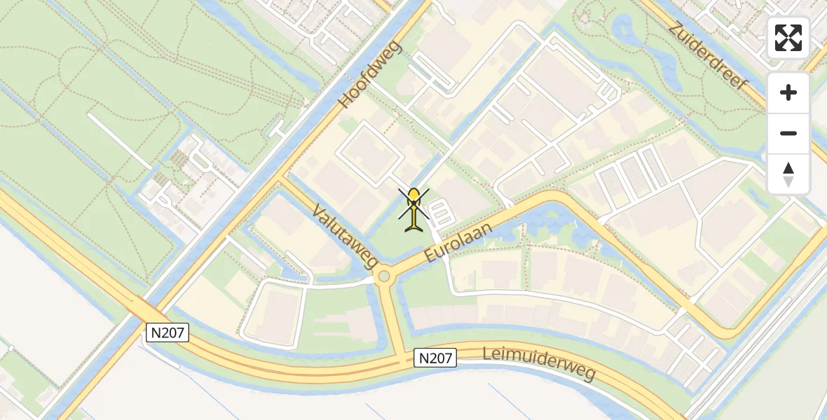 Routekaart van de vlucht: Lifeliner 1 naar Nieuw-Vennep