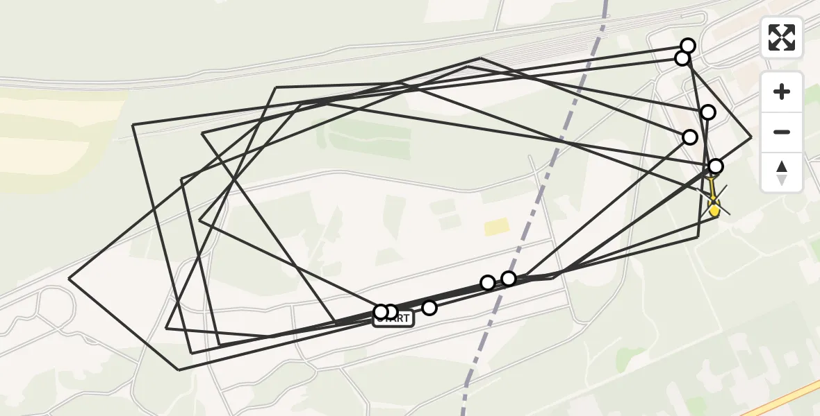 Routekaart van de vlucht: Politiehelikopter naar Amersfoort, Oude Leusderweg