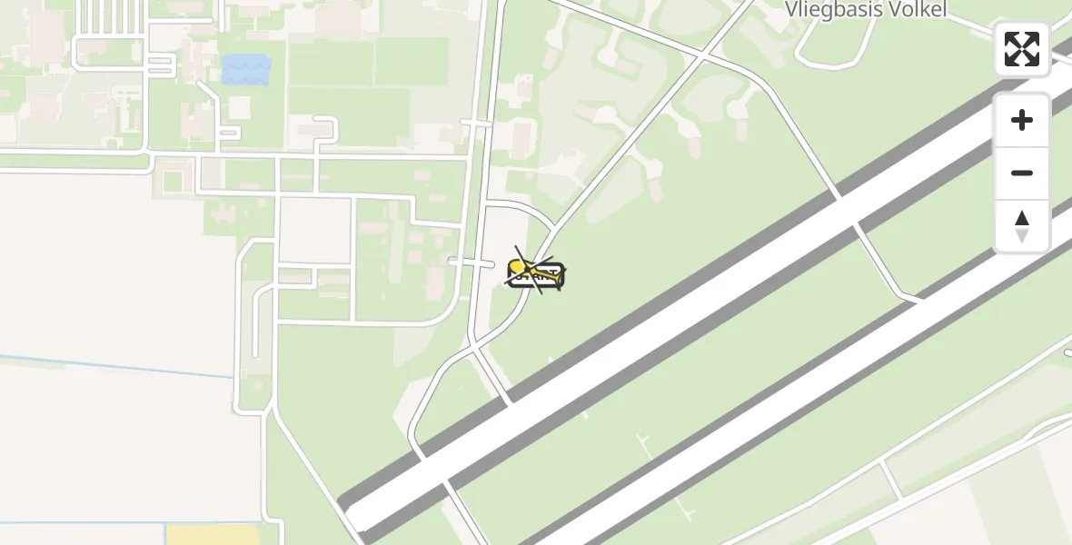 Routekaart van de vlucht: Lifeliner 3 naar Vliegbasis Volkel, Zeelandsedijk