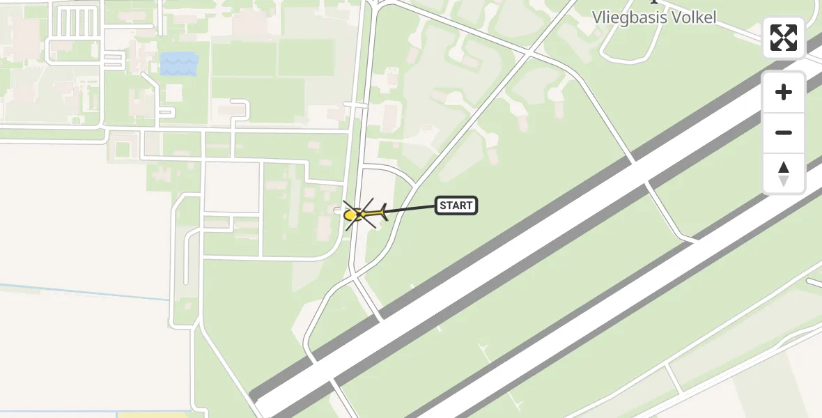 Routekaart van de vlucht: Lifeliner 3 naar Vliegbasis Volkel, Zeelandsedijk