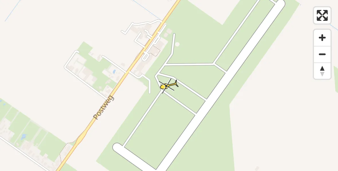 Routekaart van de vlucht: Politieheli naar Texel International Airport