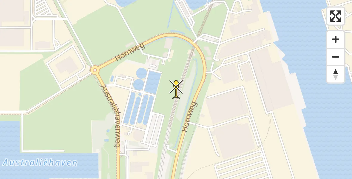 Routekaart van de vlucht: Lifeliner 1 naar Amsterdam Heliport