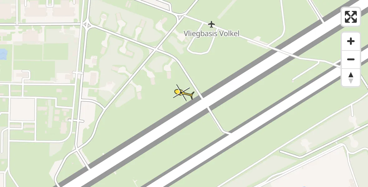 Routekaart van de vlucht: Lifeliner 3 naar Vliegbasis Volkel
