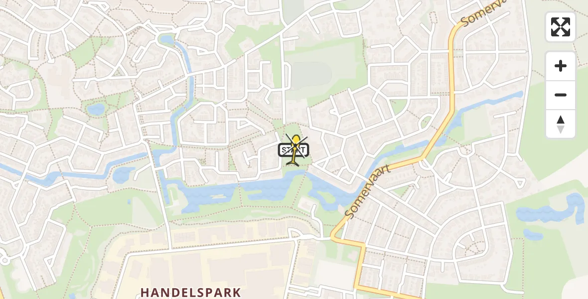 Routekaart van de vlucht: Lifeliner 3 naar Deventer, Westerhuispad