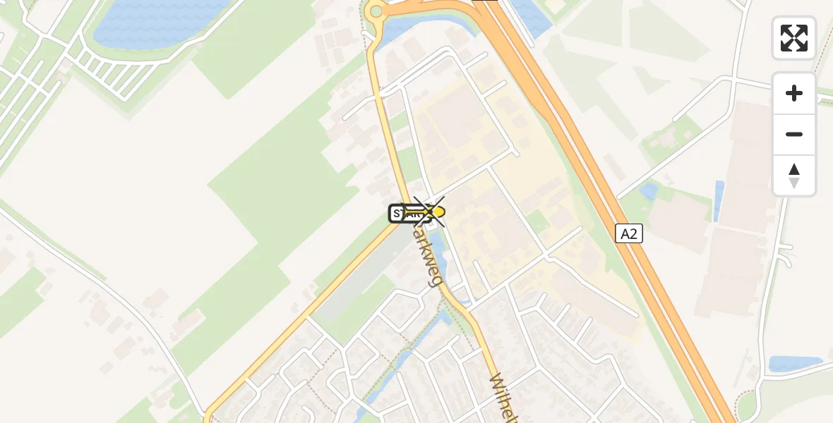 Routekaart van de vlucht: Lifeliner 3 naar Beesd, Industrieweg