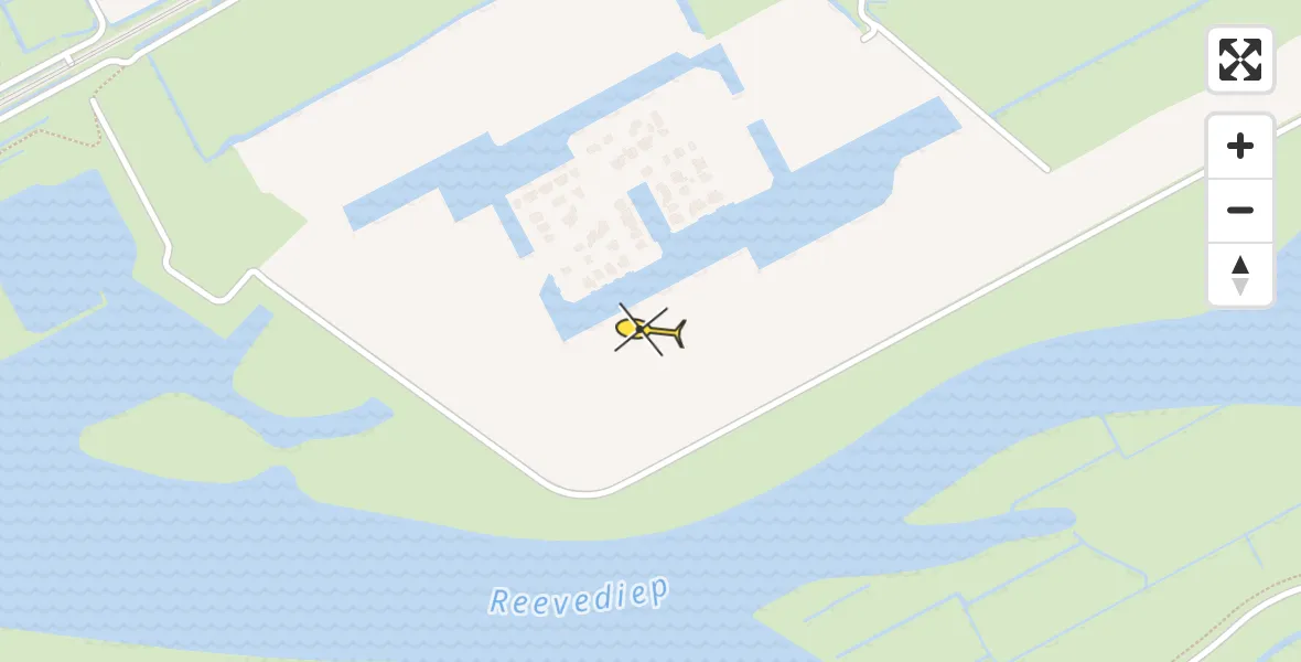 Routekaart van de vlucht: Lifeliner 1 naar Reeve