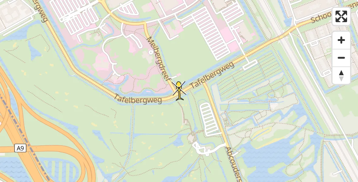 Routekaart van de vlucht: Lifeliner 2 naar Academisch Medisch Centrum (AMC)