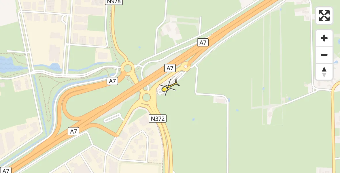 Routekaart van de vlucht: Lifeliner 4 naar Midwolde