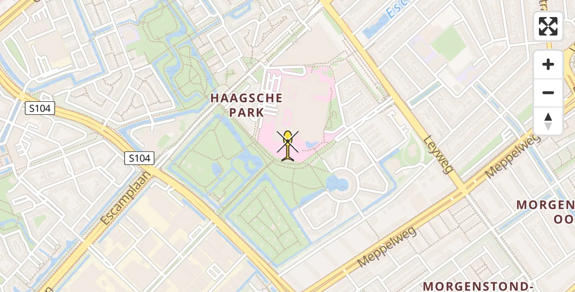 Routekaart van de vlucht: Lifeliner 2 naar Den Haag
