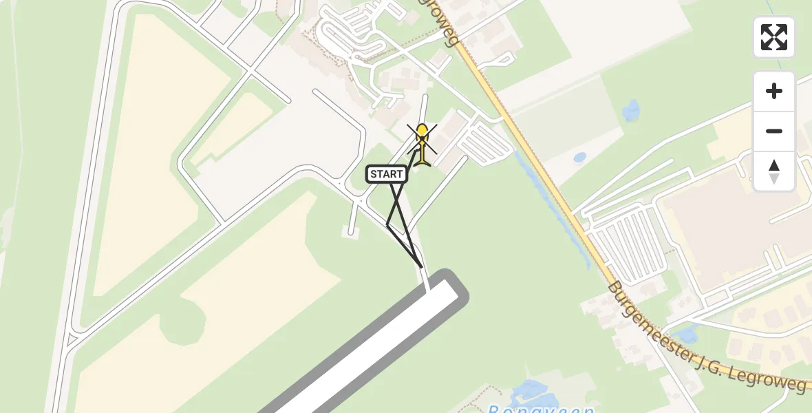 Routekaart van de vlucht: Lifeliner 4 naar Groningen Airport Eelde, Machlaan