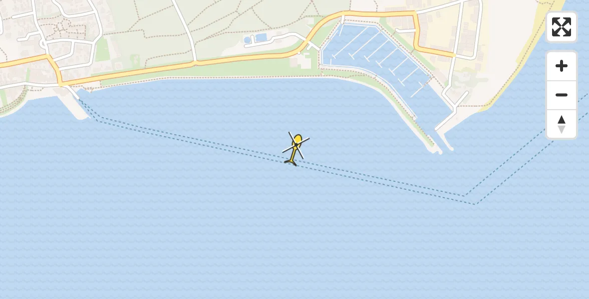 Routekaart van de vlucht: Ambulancehelikopter naar Vlieland Heliport