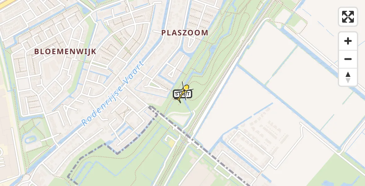 Routekaart van de vlucht: Lifeliner 1 naar Bergschenhoek, Slufterhof