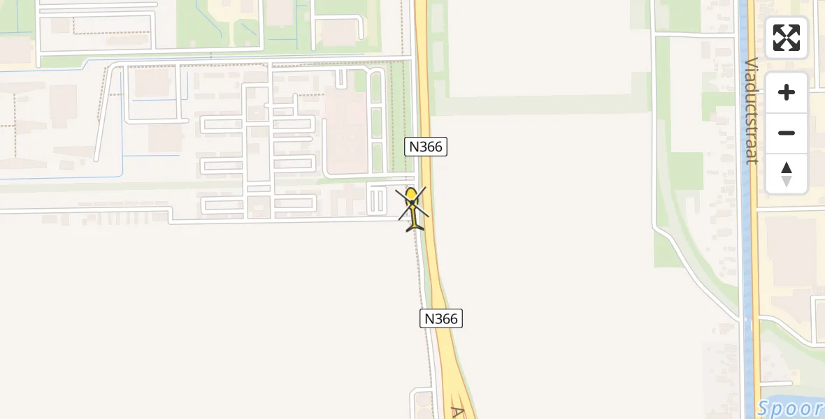 Routekaart van de vlucht: Lifeliner 4 naar Ter Apel