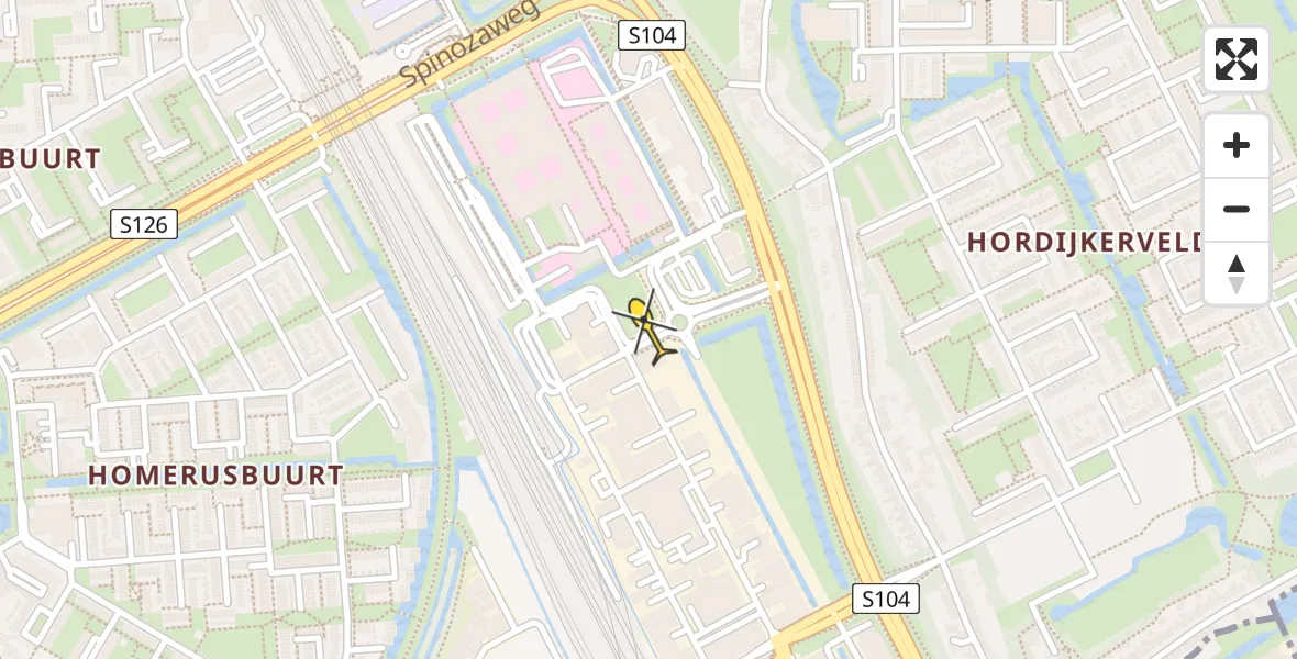 Routekaart van de vlucht: Lifeliner 2 naar Rotterdam