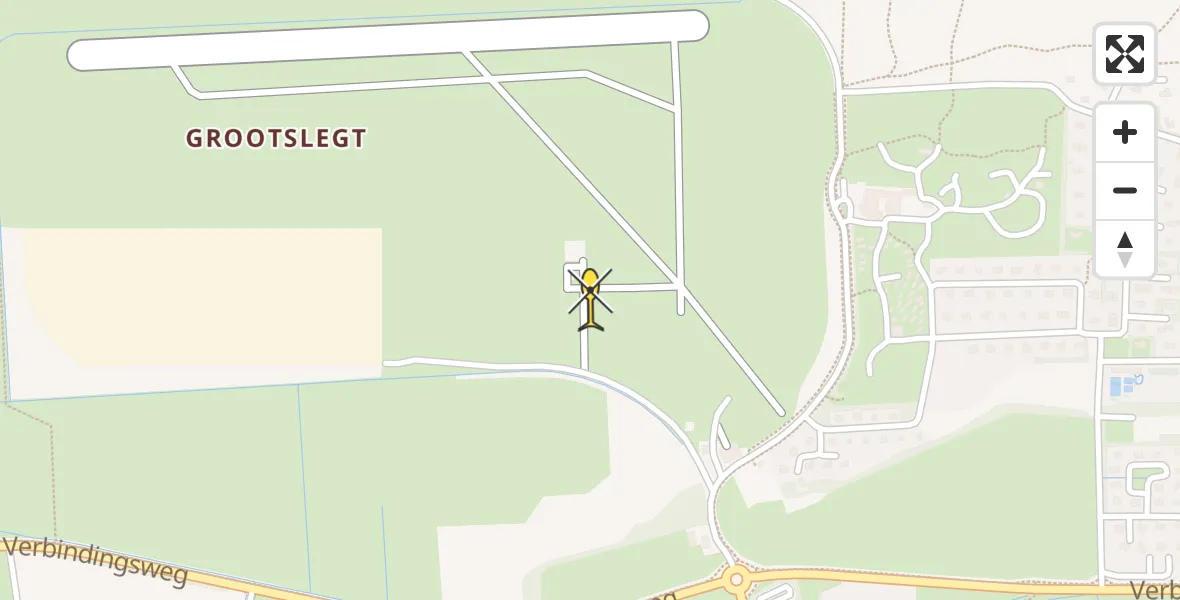 Routekaart van de vlucht: Ambulancehelikopter naar Ameland Airport Ballum