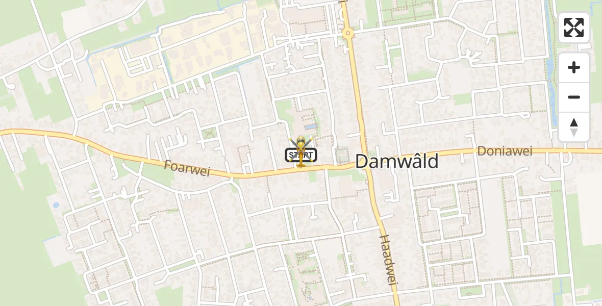 Vluchtroute Traumahelikopter Damwâld - Damwâld, 13 juli 2025, 15:18