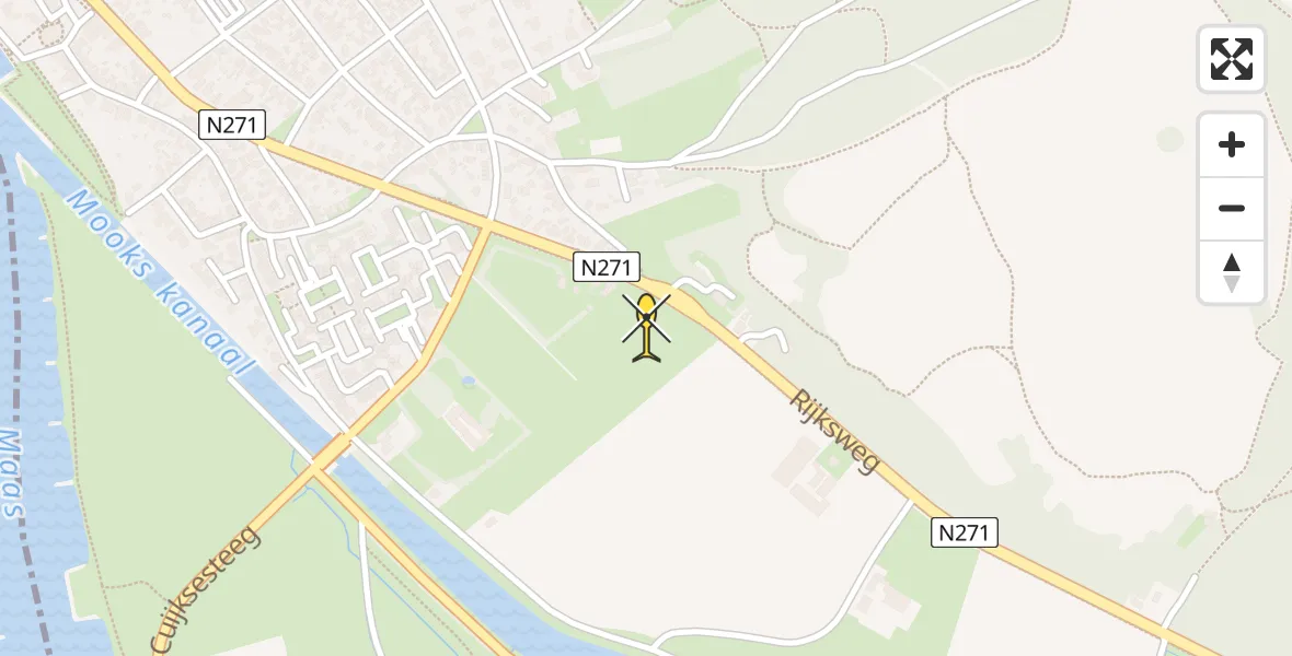 Routekaart van de vlucht: Lifeliner 1 naar Mook