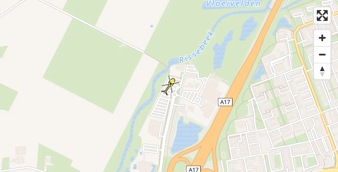 Routekaart van de vlucht: Lifeliner 2 naar Roosendaal