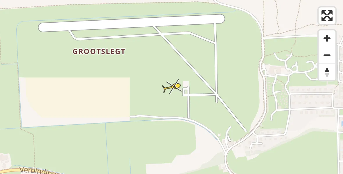 Routekaart van de vlucht: Ambulanceheli naar Ameland Airport Ballum