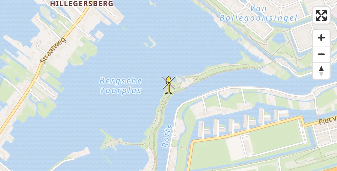 Routekaart van de vlucht: Lifeliner 1 naar Rotterdam