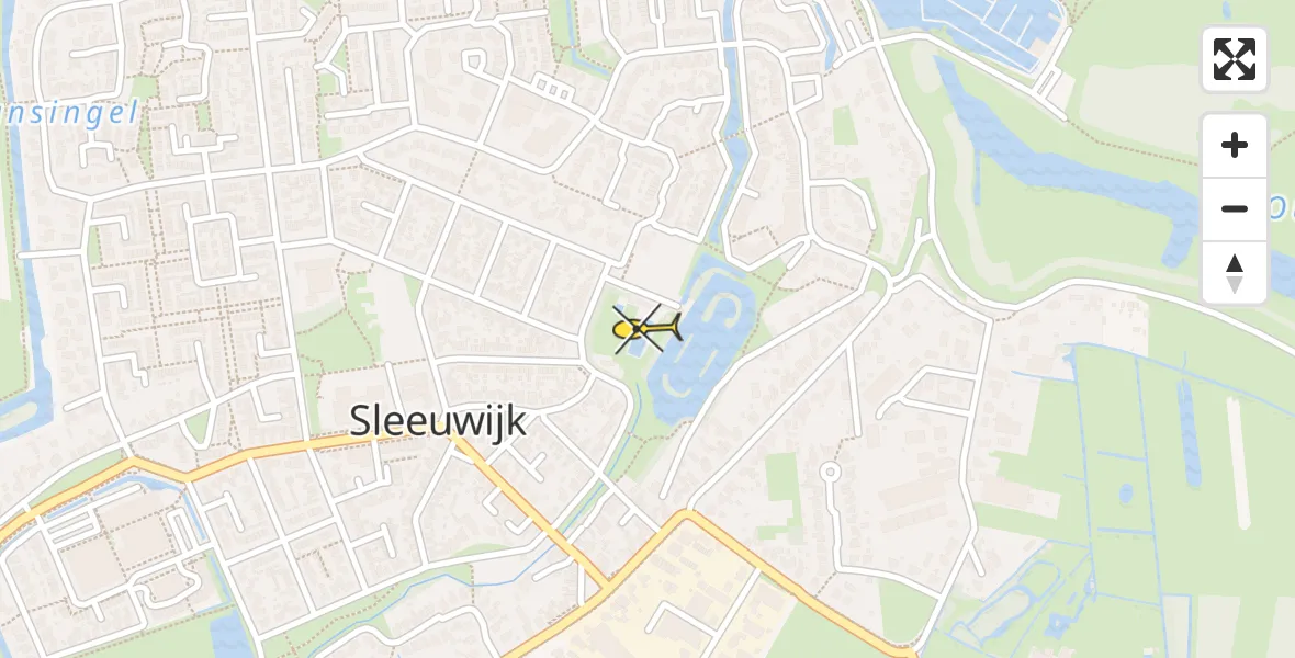 Routekaart van de vlucht: Lifeliner 3 naar Sleeuwijk