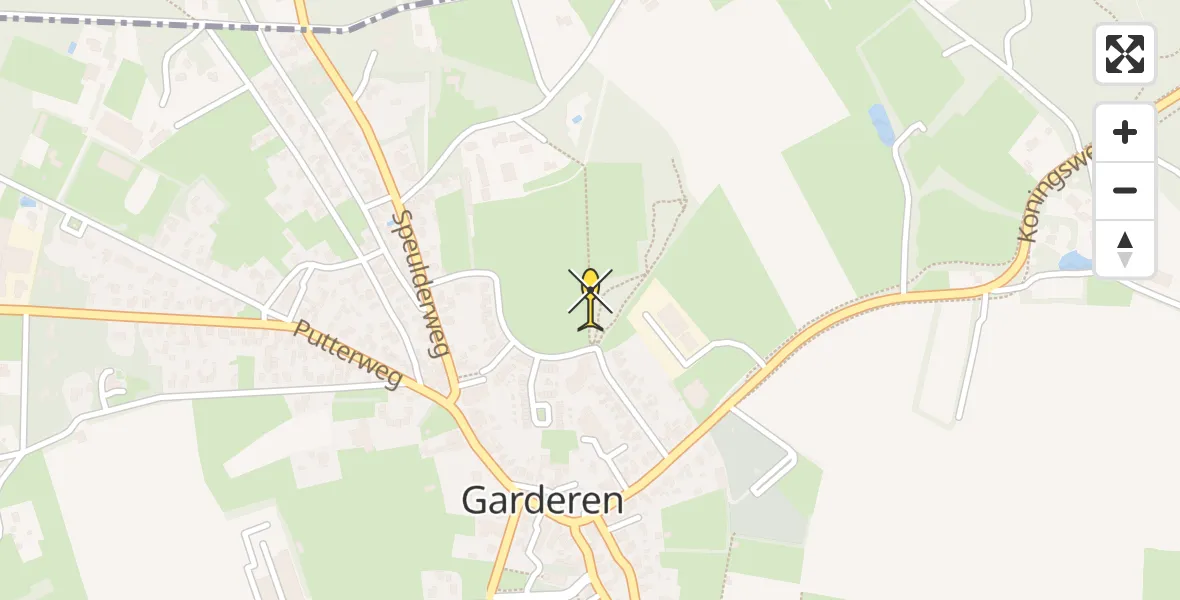 Routekaart van de vlucht: Lifeliner 1 naar Garderen