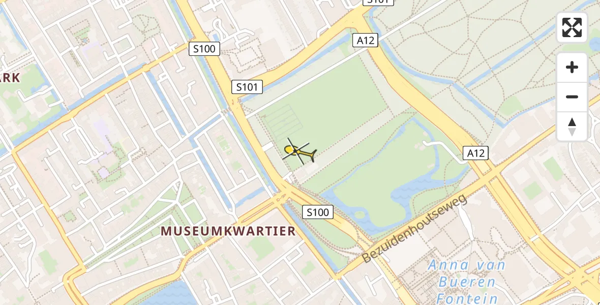 Routekaart van de vlucht: Lifeliner 2 naar Den Haag