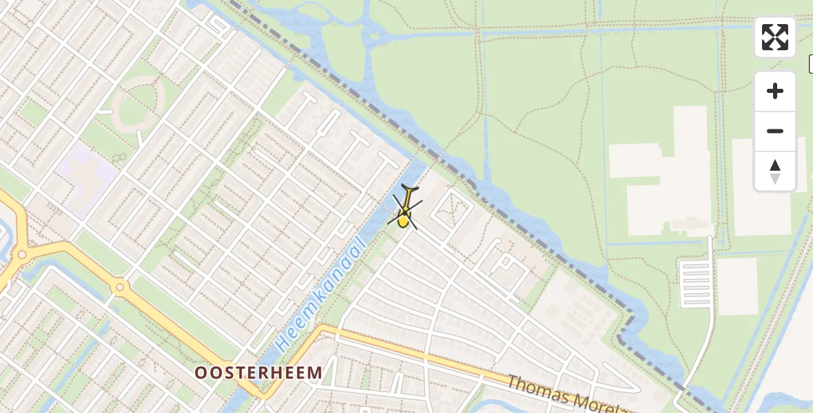Routekaart van de vlucht: Lifeliner 2 naar Zoetermeer