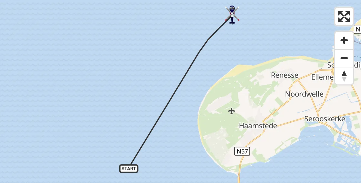 Vluchtroute Politiehelikopter  - , 15 juli 2025, 10:26
