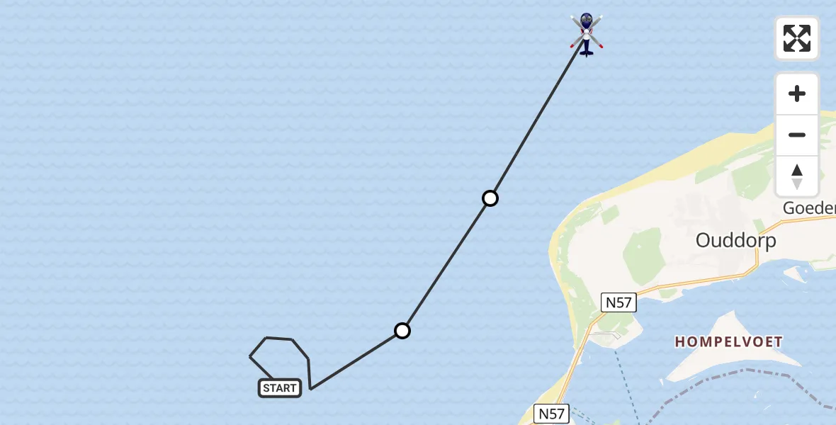 Vluchtroute Politiehelikopter  - , 15 juli 2025, 10:30
