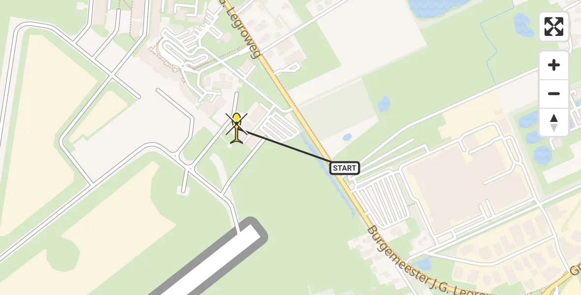 Routekaart van de vlucht: Lifeliner 4 naar Groningen Airport Eelde, Machlaan