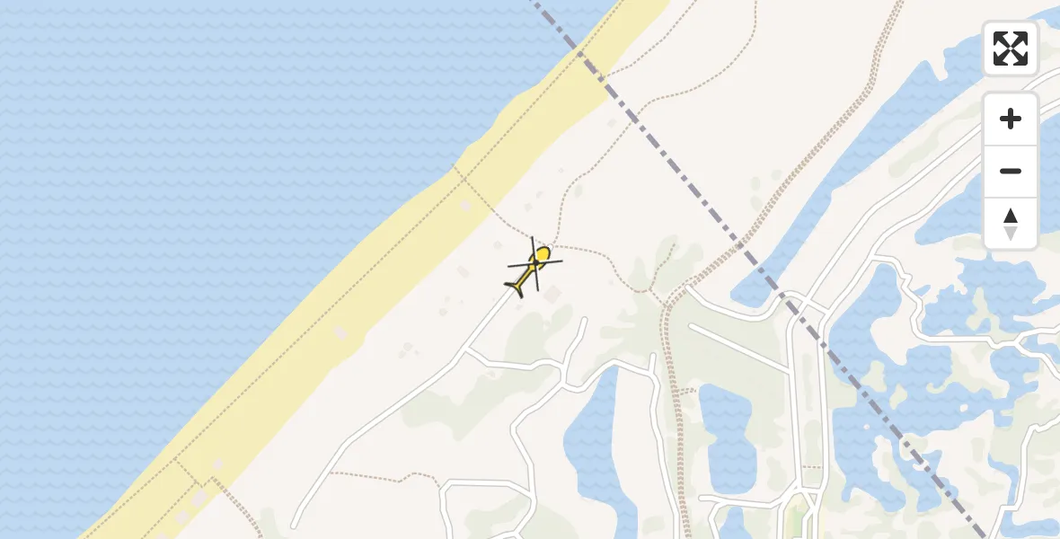 Routekaart van de vlucht: Lifeliner 2 naar Den Haag