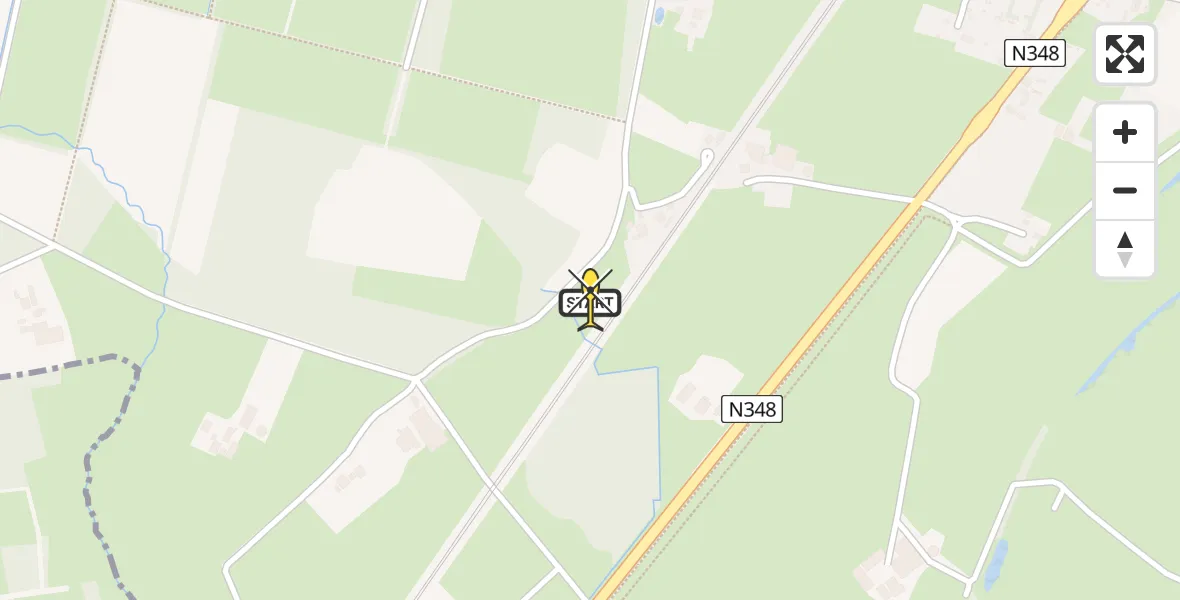 Routekaart van de vlucht: Lifeliner 3 naar Leuvenheim, Wilgenpad