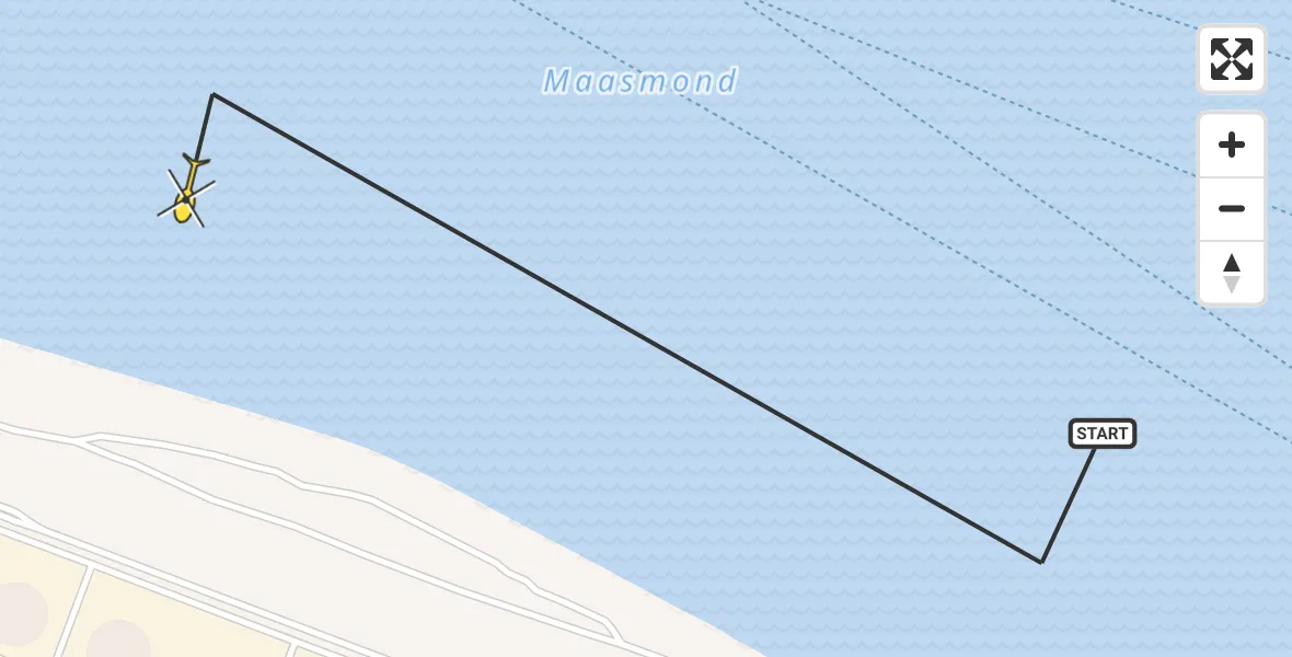 Routekaart van de vlucht: Politiehelikopter naar Maasvlakte, Slag Maasmond