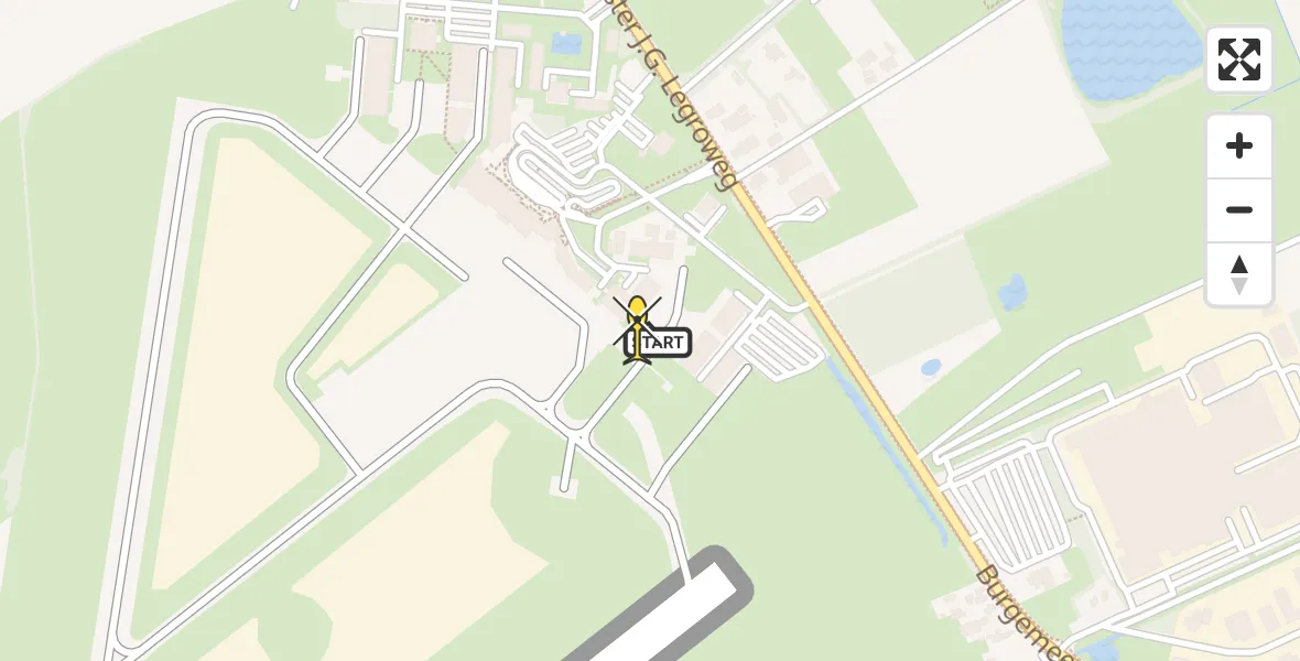 Routekaart van de vlucht: Lifeliner 4 naar Groningen Airport Eelde, Machlaan