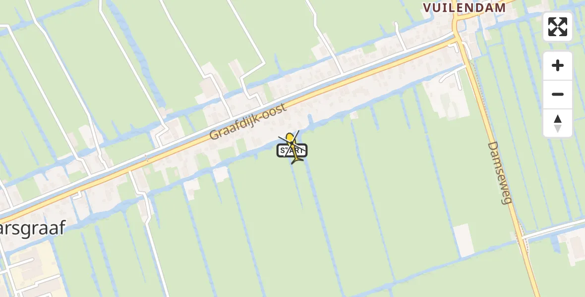 Routekaart van de vlucht: Lifeliner 2 naar Molenaarsgraaf, Graafdijk-oost