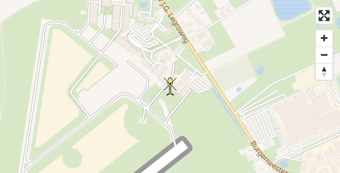 Routekaart van de vlucht: Ambulancehelikopter naar Groningen Airport Eelde