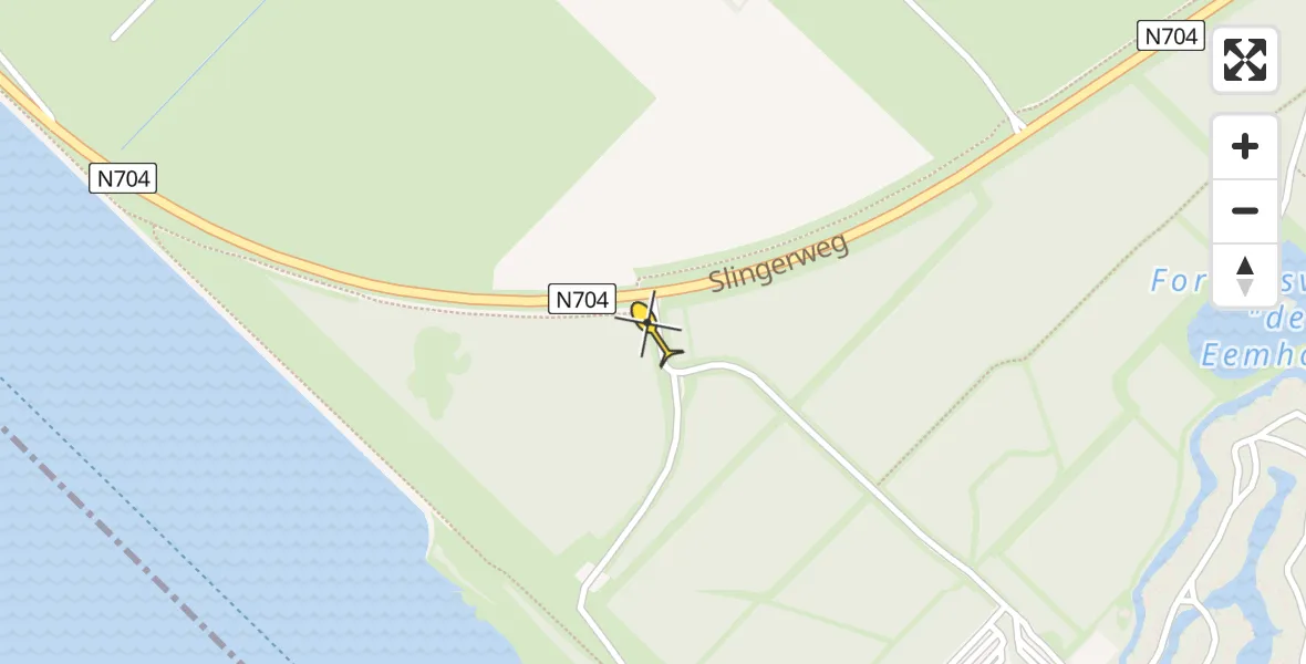 Routekaart van de vlucht: Lifeliner 1 naar Zeewolde