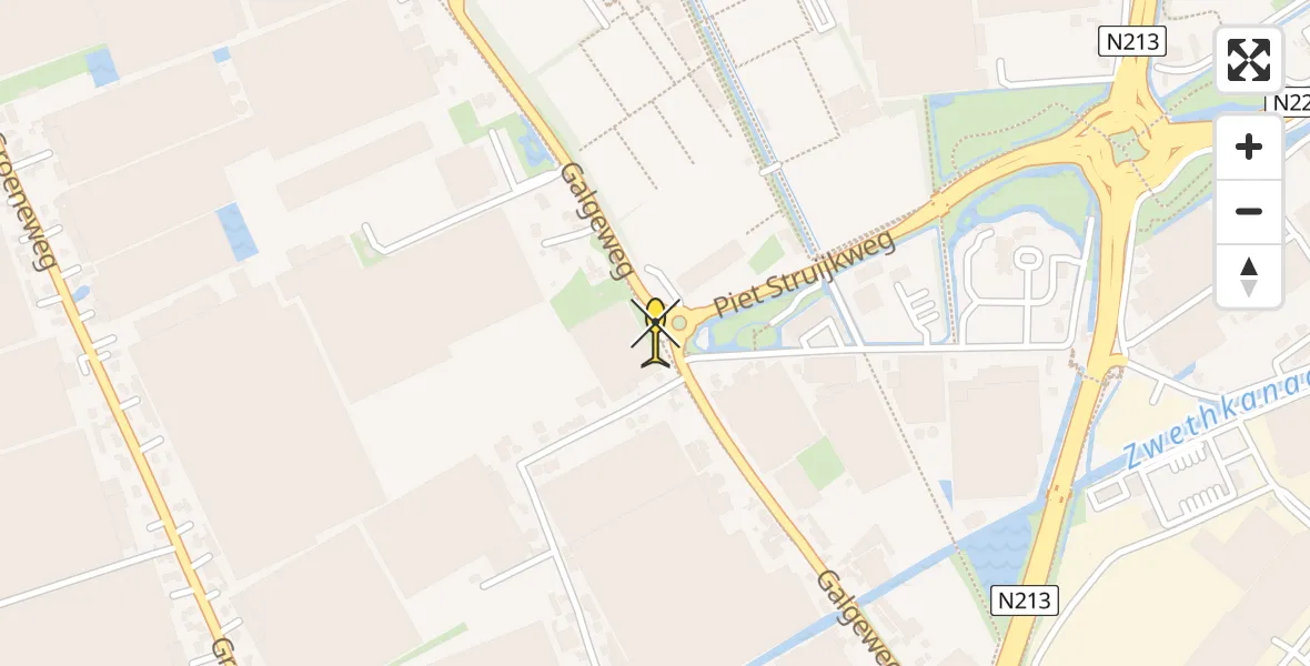 Routekaart van de vlucht: Lifeliner 1 naar Naaldwijk