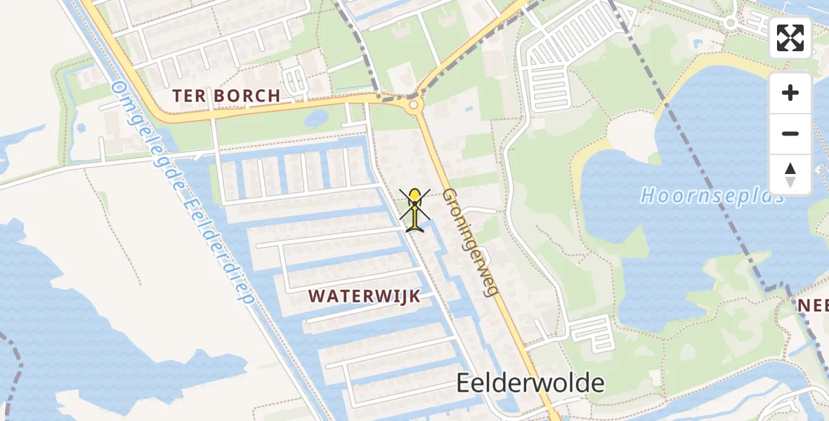 Routekaart van de vlucht: Lifeliner 4 naar Eelderwolde