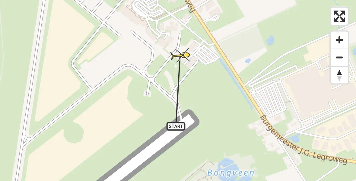 Routekaart van de vlucht: Lifeliner 4 naar Groningen Airport Eelde, Machlaan