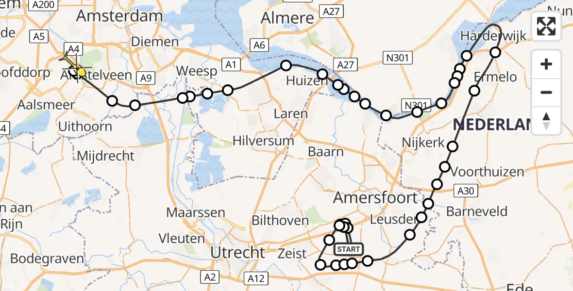 Routekaart van de vlucht: Politiehelikopter naar Schiphol, Het Zeisterspoor
